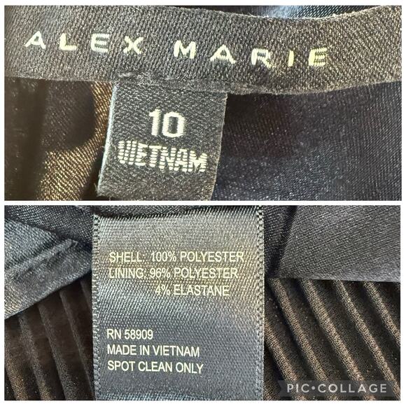 Smocked Tiered Alex Marie Gold Metallic High Neck Maxi Dress Size 10 Holiday - Picture 15 of 16